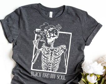 skeleton drinking coffee moletom com capuz