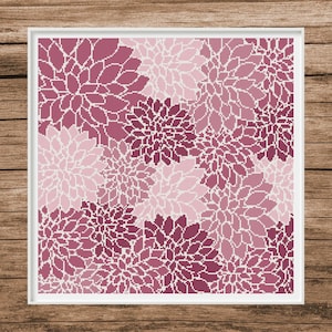 Vintage Floral Dahlia Pattern | Counted Cross Stitch Pattern | Botanical | Instant download | PDF | Pattern Keeper | Cross Stitch Saga