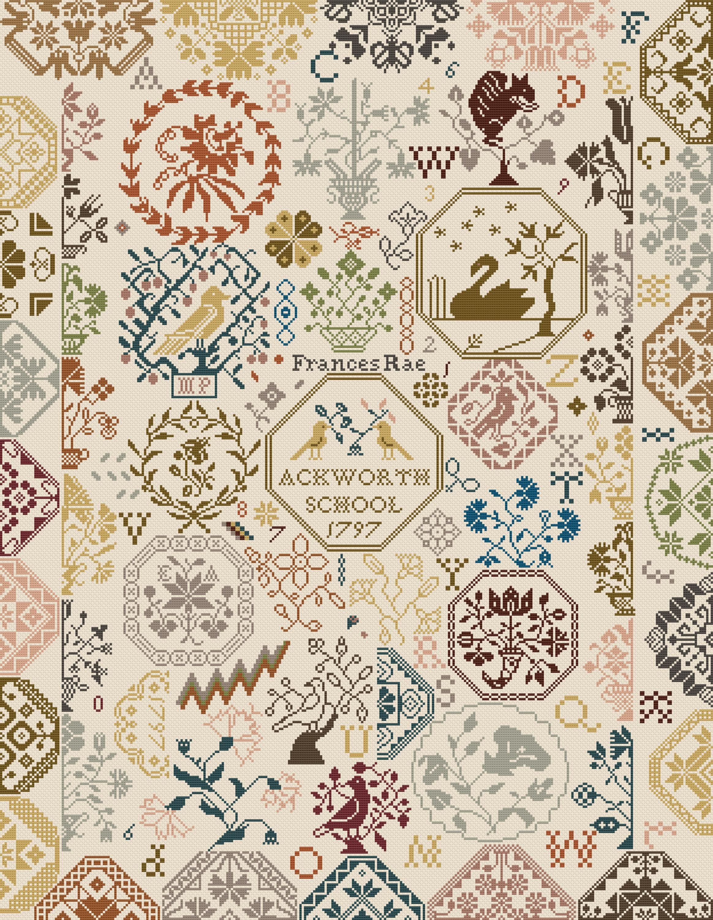 Ackworth School's Sampler 1797 | Counted Cross Stitch Pattern