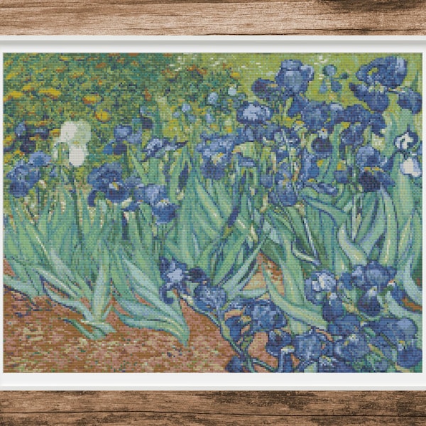 Irises | V. van Gogh | Counted Cross Stitch Pattern | Famous painting | Instant download | PDF | Pattern Keeper | Cross Stitch Saga
