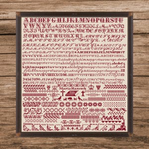 Bristol Sampler - 1864 | Counted Cross Stitch Pattern | Antique Sampler | Instant download | PDF | Pattern Keeper | Cross Stitch Saga
