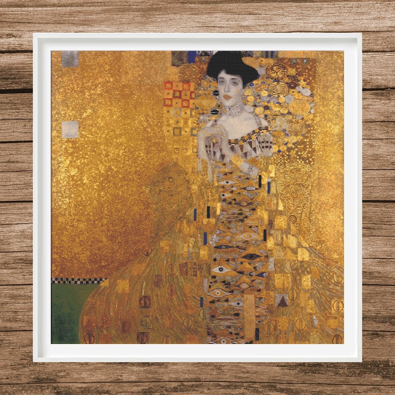 Adele Bloch-bauer Cross Stitch Pattern by Klimt (PDF) - Etsy