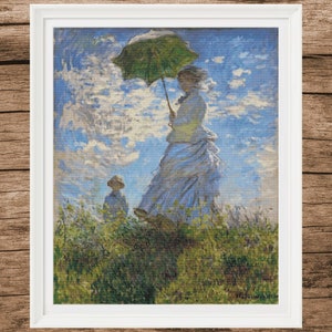 Woman with a Parasol | C.Monet | Counted Cross Stitch Pattern | Famous painting | Instant download | PDF | Pattern Keeper