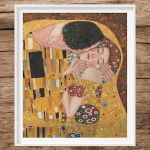The Kiss | G. Klimt | Counted Cross Stitch Pattern | Famous painting | Instant download | PDF | Pattern Keeper