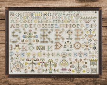 Dutch Sampler 1807 | Counted Cross Stitch Pattern | Antique Sampler | Instant download| PDF| Pattern Keeper| Cross Stitch Saga