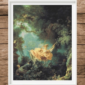 The Swing | J.-H. Fragonard | Counted Cross Stitch Pattern | Famous painting | Instant download | PDF | Pattern Keeper