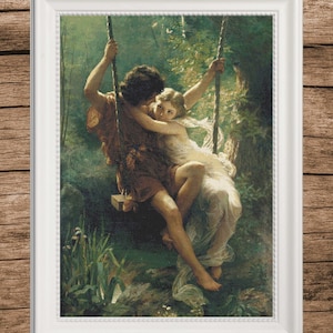 Springtime | P.A. Cot | Counted Cross Stitch Pattern | Famous painting | Instant download | PDF | Pattern Keeper