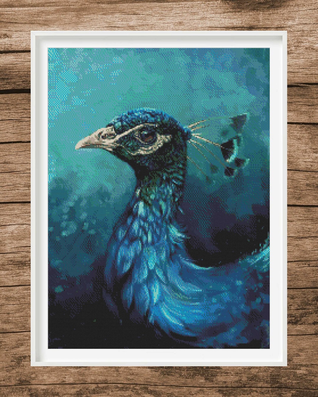 Peacock Counted Cross Stitch Pattern Animals Instant Etsy