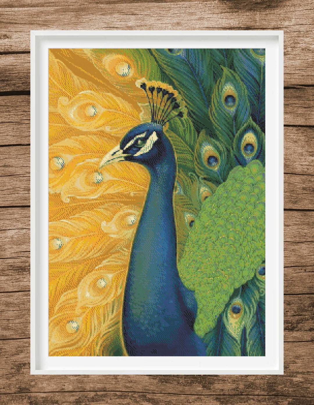 Peacock Counted Cross Stitch Pattern Animals Instant Etsy