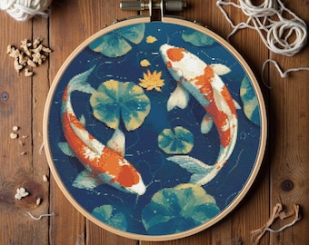Koi Fish | Counted Cross Stitch Pattern | Animals | Instant download | PDF | Pattern Keeper | Saga