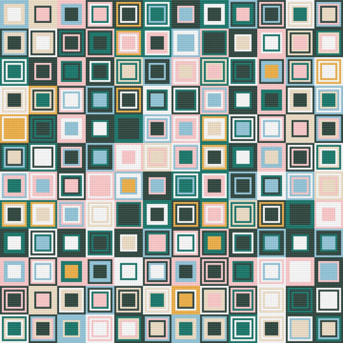 Square Geometric Pattern | Counted Cross Stitch Pattern | Samplers ...