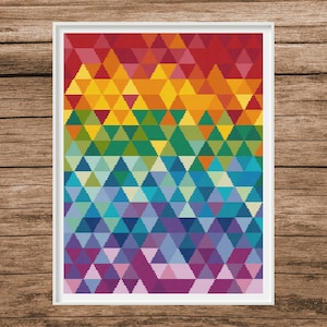 Geometric Triangle Pattern | Counted Cross Stitch Pattern | Samplers & Patterns | Instant download | PDF | Pattern Keeper| Cross Stitch Saga