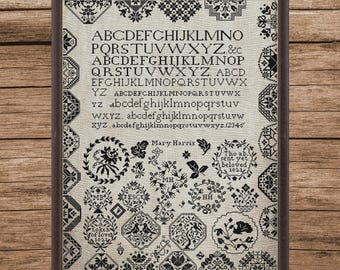 ドイツのサンプラー 1806 | クロスステッチパターン | アンティーク