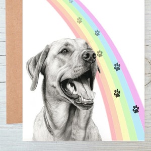 Golden Labrador (n. 12) cane animale domestico condoglianze/perdita/biglietto di condoglianze (può essere personalizzato)
