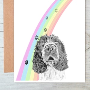 Cocker Spaniel (Nr. 3) Hund Haustier Beileid / Beileid / Verlust / Notizkarte (kann personalisiert werden)