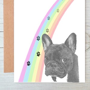 Französische Bulldogge Frenchie Frenchy (Nr. 1) Hund Haustier Sympathie/Beileid/Verlust/Notiz Karte (kann personalisiert werden)
