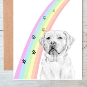 Tarjeta de condolencias, pésame o pérdida por un perro labrador (n.° 3) (se puede personalizar)