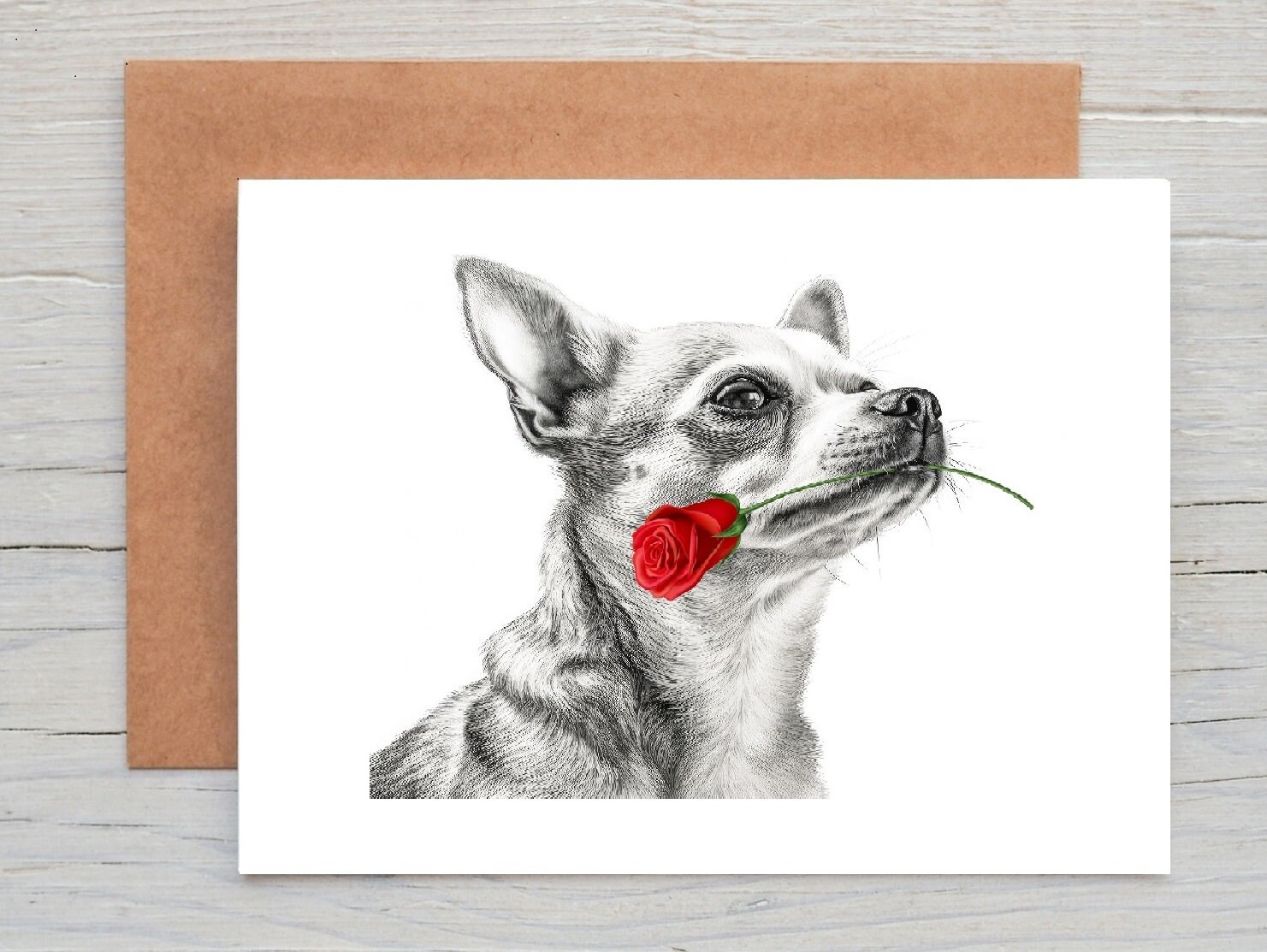 Nmd79 Muttertags-Grußkarte Mit Chihuahua – Personalisierbar, A5, Inkl. Umschlag
