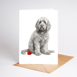 Cockerpoo Cockapoo (n° 3) Cavapoo Love Labradoodle Carte d'anniversaire de Saint-Valentin Carte de mariage Carte de voeux/Carte de correspondance (peut être personnalisée)