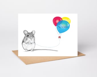 Mouse  door mice harvest art Birthday | Congratulations | Well done Greetings/Note Card (can be personalised)