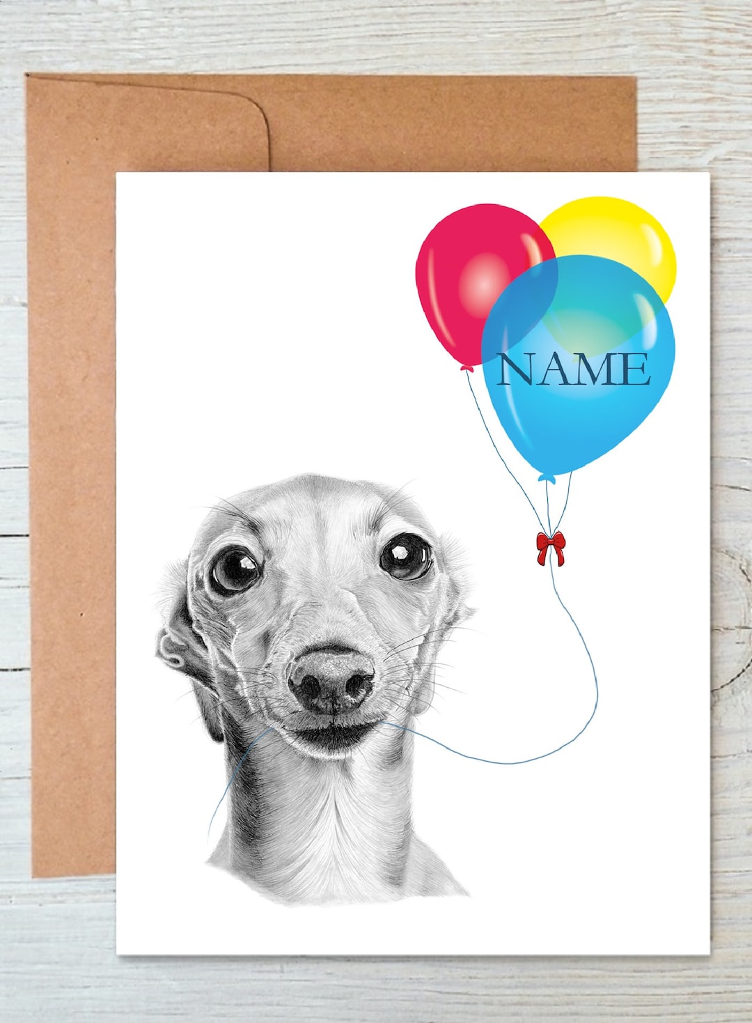 Azeeda Gummistempel ‚Italienischer Windhund‘ – Unmontiert Für Basteln, Karten & Scrapbooking