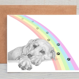 Goldener Labrador (no 1) liegende Hund Haustier Sympathie / Beileid / Verlust / Notiz Karte (kann personalisiert werden)