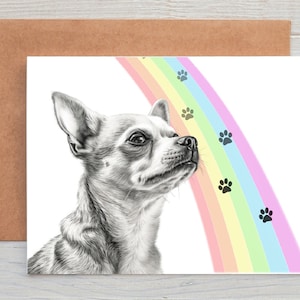 Chihuahua (no.6) Hund Haustier Beileid/Beileid Karte (kann personalisiert werden)