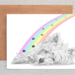 Westie West Highland Terrier (Nr. 1) Hund Haustier Sympathie / Beileid / Verlust / Notizkarte (kann personalisiert werden)