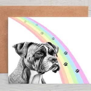 Boxer (no. 6) Hund Haustier Beileid / Beileid / Verlust / Notizkarte (kann personalisiert werden)