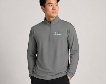 Kali Quarter-Zip Pullover | Small Chest Emblem | Sailing Wave Accent