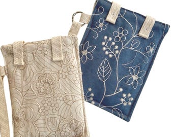Handmade Embroidered Kindle, Kobo Sleeve. Padded Floral Remarkable Pouch