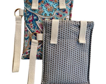 Funda acolchada hecha a mano para Kindle y Kobo. Funda de lino con correa.