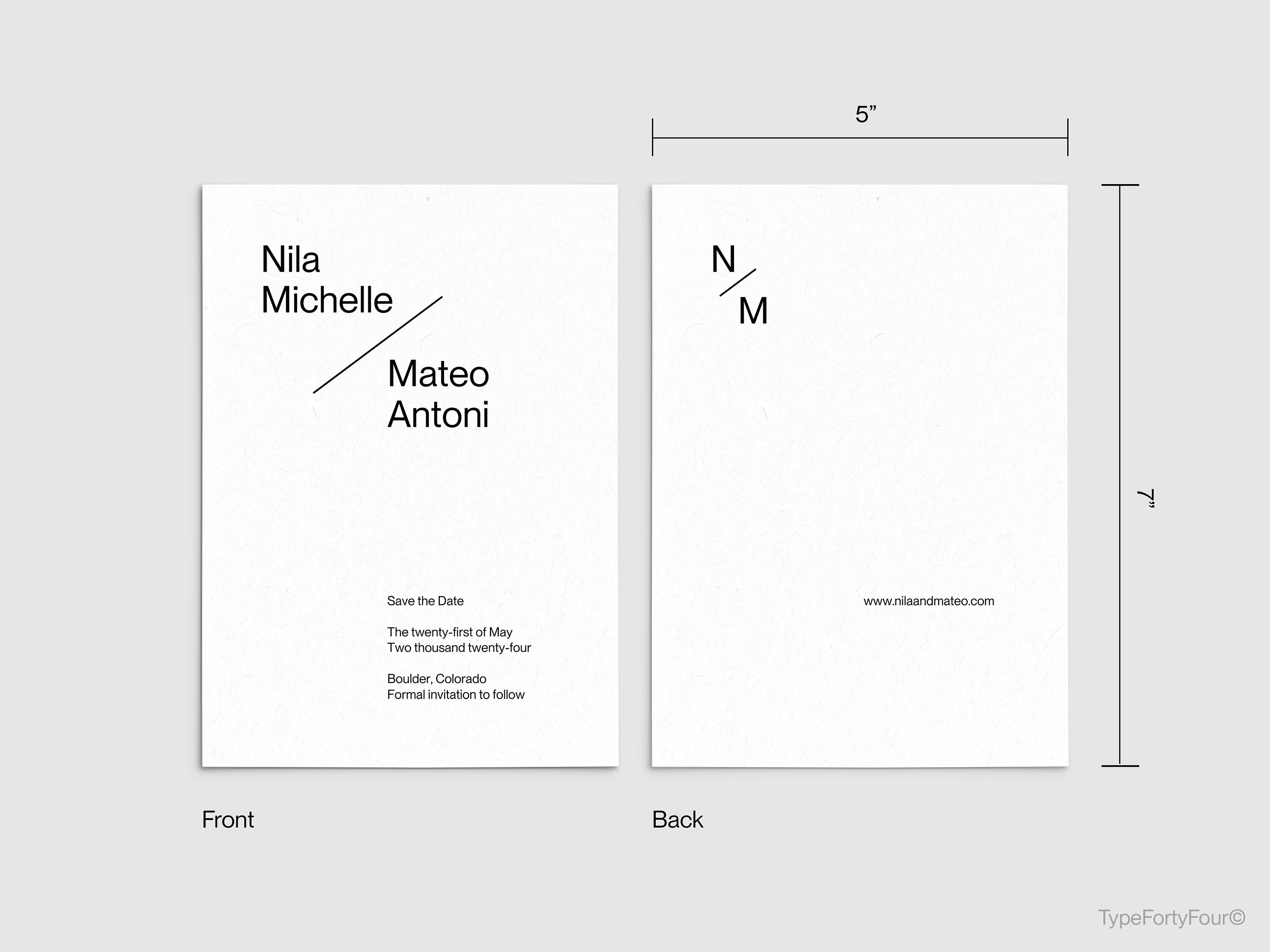 Minimalist Save The Date Template Modern Template Save The Date