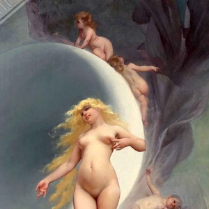 Venus Goddess Poster, Aphrodite Goddess Print Luis Ricardo Falero Poster UK, EU USA Domestic Shipping