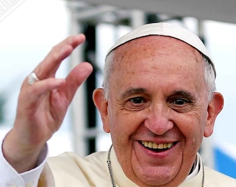 Pope Francis Poster, Jorge Mario Bergoglio - Pope Francis Print UK, EU USA Domestic Shipping