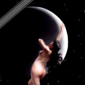 Poster nymphe de la lune - Poster nymphe de la lune magique nue Luis Ricardo Falero Royaume-Uni, UE Etats-Unis expédition intérieure