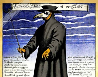 Pestdoktor Print: Dr. Beak, um 1660