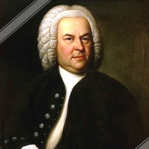 Bach Poster, 17th Century Composer Johannes Sebastian Bach Print UK, EU USA Domestic Shipping Vintage Portrait Print