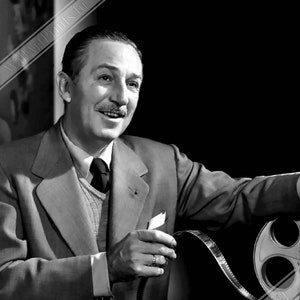 Walt Disney Poster, Vintage Photo - Iconic Walt Disney Print - UK, EU USA Domestic Shipping