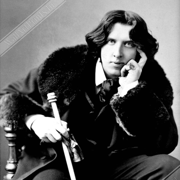 Oscar Wilde Poster, Irischer Dichter Vintage Foto, Oscar Wilde Druck UK, EU USA Inlandsversand