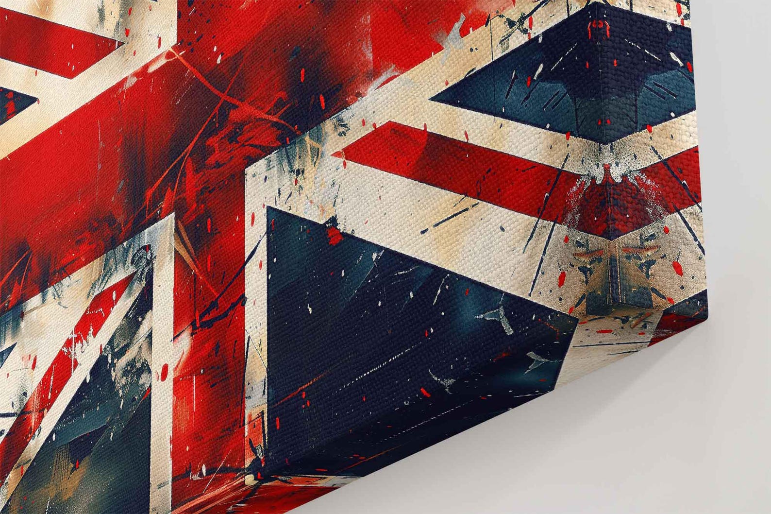 Grungy Union Jack Flag Canvas Print: Distressed British Street Art - Etsy