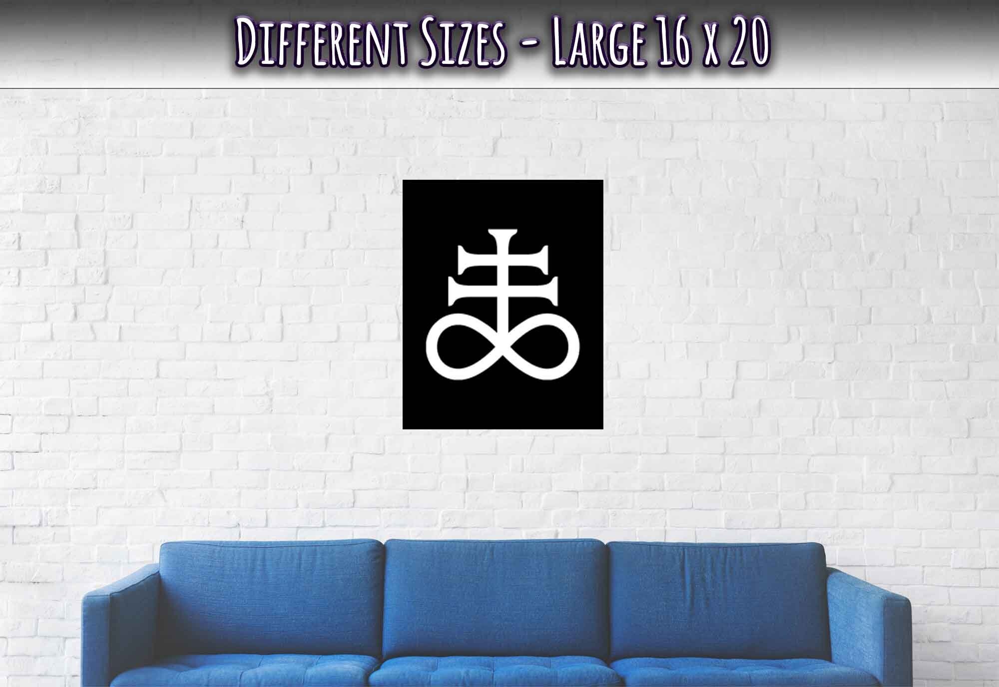 Leviathan Cross Poster White Black Satan's Cross Poster - Etsy