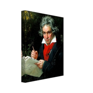 Beethoven Leinwanddruck, Komponist des 18.Jahrhunderts, Vintage Portrait Leinwanddruck - Ludwig Van Beethoven Leinwanddruck UK, EU, USA Inlandsversand