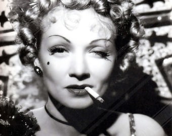 Marlene Dietrich Poster, Caberet Singer, Vintage Photo - Iconic Marlene Dietrich Print - Hollywood Silver Screen Star