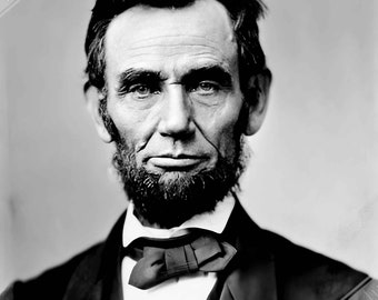 Portrait d'Abraham Lincoln : affiche photo vintage du président américain