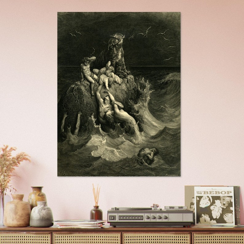 Gustave Dore Poster the Deluge Print From La Grand Bible De - Etsy