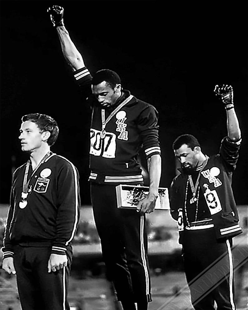 1968 Olympiade Black Power Salute Poster, Schwarze Geschichte Druck Bild 1