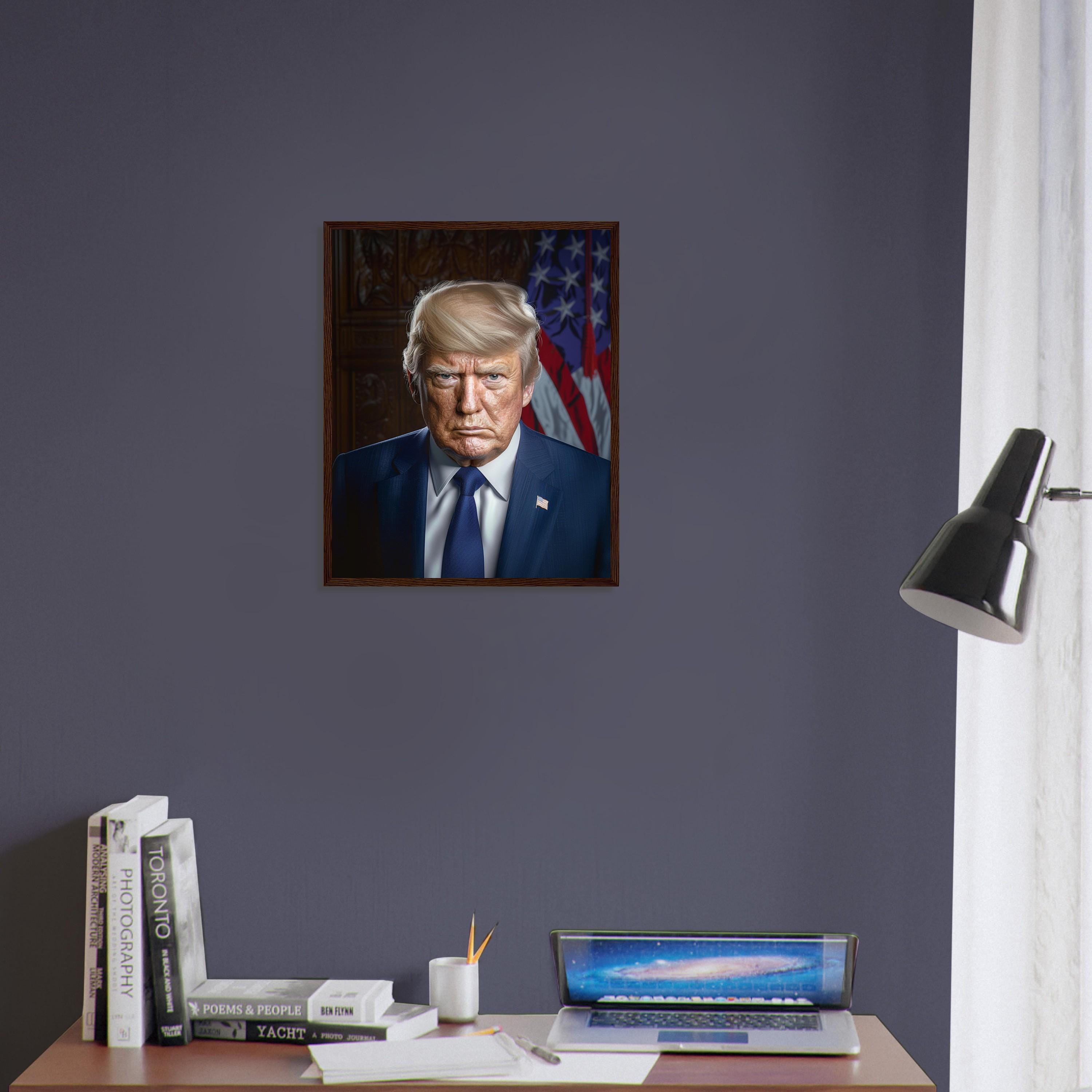 ドナルド・トランプ額入りプリント：映画のような大統領肖像画 - Etsy 日本