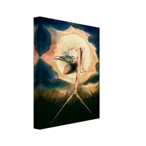 William Blake Canvas Print, Ancient Of Days - William Blake Canvas - Urizen With Compass Imposes Rational Order