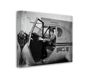 Amelia Earhart Canvas Print: Vintage Aviatrix Photo